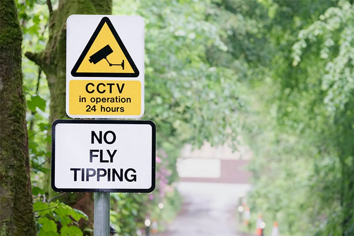 No Fly Tipping Sign